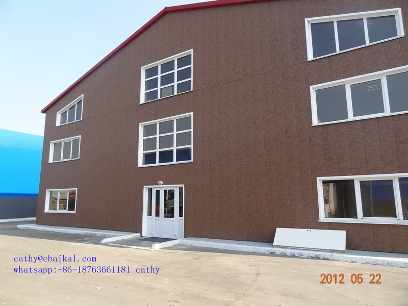 Decorative metal insulation panel for vertical installation project